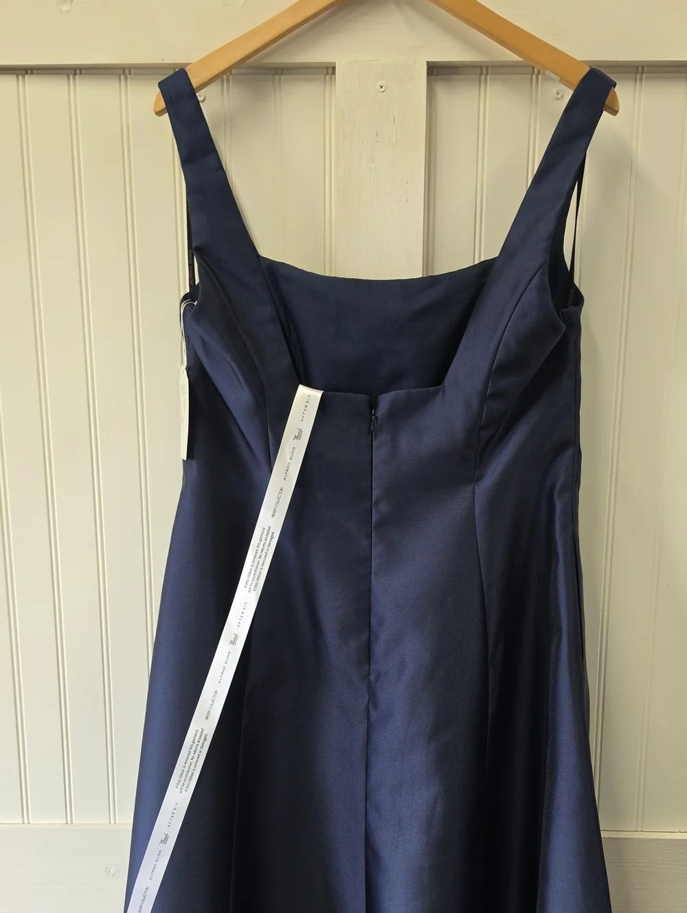 Alfred Sung NWT Midnight Navy Square Neck D826 Maxi Gown Dress Size 14 - Picture 7 of 10